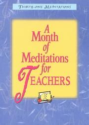 Cover of: A Month of Meditations for Teachers