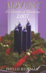 Cover of: Advent: A Calendar of Devotions, 2007