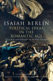 Cover of: Political Ideas in the Romantic Age by Isaiah Berlin