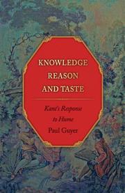 Cover of: Knowledge, Reason, and Taste: Kant's Response to Hume