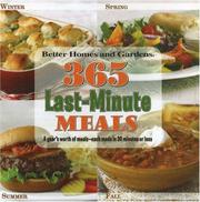 Cover of: 365 Last-Minute Meals by Better Homes and Gardens