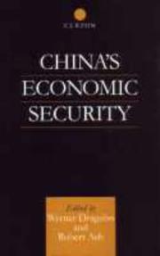 Cover of: China's Economic Security (Institute for Asian Affairs, Hamburg)