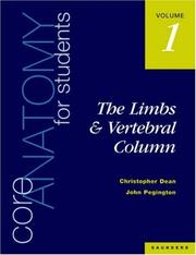 Cover of: Core Anatomy for Students: Vol. 1: The Limbs and Vertebral Column (Core Anatomy for Students)