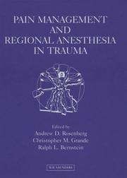 Cover of: Pain Management and Regional Anesthesia in Trauma