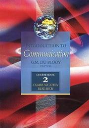 Cover of: Introduction to Communication by G.M. du Plooy
