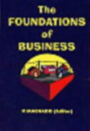 Cover of: The Foundations of Business
