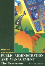Cover of: Public Administration and Management | D. F. P. du Toit