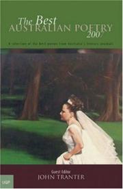 Cover of: The Best Australian Poetry 2007 by John Tranter