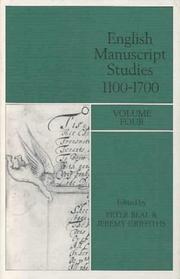 Cover of: English Manuscript Studies Vol 4 (British Library - English Manuscript Studies 1100-1700) by 