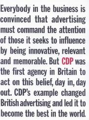 Cover of: CDP : Home of British Advertising
