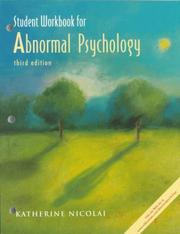 Cover of: Student Workbook for Ronald J. Comer's Abnormal Psychology