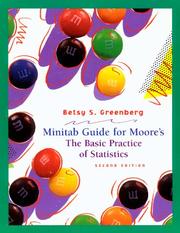 Cover of: Minitab Guide for Moore's - The Basic Practice of Statistics