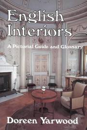 Cover of: English Interiors: A Pictorial Guide and Glossary