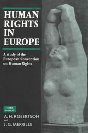 Cover of: Human Rights in Europe: A Study of European Convention on Human Rights