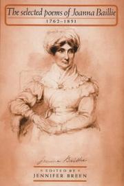 Cover of: The Selected Poems of Joanna Baillie (1762-1851)