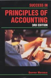 Cover of: Success in Principles of Accounting (Success Studybooks) by Geoffrey Whitehead