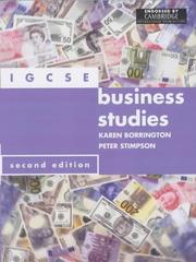 Cover of: IGCSE Business Studies