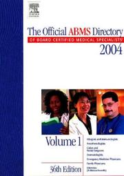 Cover of: The Official ABMS Directory of Board Certified Medical Specialists, 36th Edition by American Board of Medical Specialties.