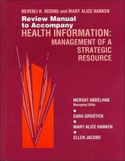 Cover of: Review Manual to Accompany Health Information: Management of A Strategic Resource