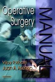 Cover of: Operative Surgery Manual by Vijay P. Khatri, Juan A. Asensio