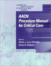 Cover of: AACN Procedure Manual for Critical Care by 