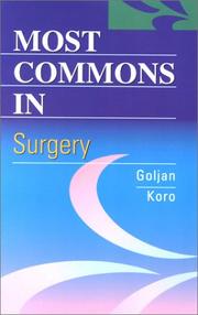 Cover of: Most Commons in Surgery