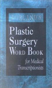 Cover of: Dorland's Plastic Surgery Word Book for Medical Transcriptionists