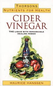 Cover of: Cider Vinegar by Maurice Hanssen