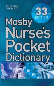 Cover of: Mosby Nurse's Pocket Dictionary by Christine Brooker
