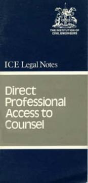 Cover of: Direct Professional Access to Counsel (Legal Affairs Panel)