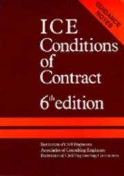 Cover of: Ice Conditions of Contract: Guidance Notes