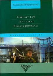 Cover of: Liability Law and Latent Defects Insurance (CIB Reports)