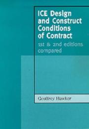 Cover of: ICE Design and Construct Conditions of Contract