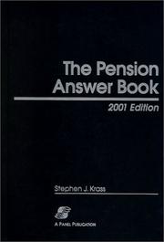 Cover of: The Pension Answer Book 2001 (Pension Answer Book, 2001) by Stephen J. Krass