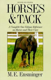 Cover of: Horses and Tack by M. Eugene Ensminger