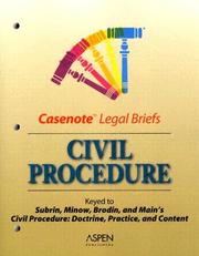 Cover of: Casenote Legal Briefs by Casenotes