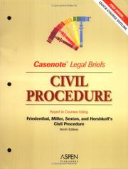 Cover of: Civil Procedure by Casenotes