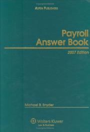 Cover of: Payroll Answer Book | Michael B. Snyder