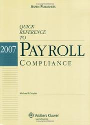 Cover of: Quick Reference to Payroll Compliance