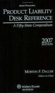 Cover of: Product Liability Desk Reference