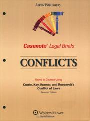 Cover of: Casenote Legal Briefs Conflicts | Casenotes