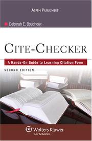 Cover of: Cite-Checker: A Hands-On Guide to Learning Citation Form, Second Edition