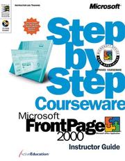 Cover of: Microsoft  FrontPage  2000 Step by Step Courseware Trainer Pack (Microsoft Programming Series) by ActiveEducation