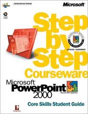 Cover of: Microsoft  PowerPoint  2000 Step by Step Courseware Core Skills Class Pack (Step By Step Courseware. Core Skills Student Guide) by Perspection