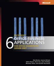 Cover of: 6 Microsoft Office Business Applications for Office SharePoint Server 2007 by Microsoft Corporation