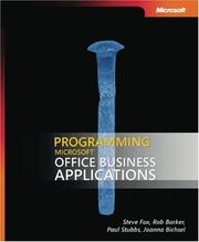 Cover of: Programming Microsoft Office Business Applications (Pro - Developer) (Pro - Developer) (Pro - Developer)