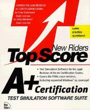 Cover of: A+ Certification Top Score Software | New Riders Development Team