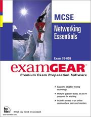 Cover of: Networking Essentials McSe Examgear (New Riders Exam Gear) by New Riders Development