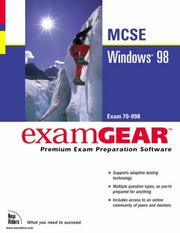 Cover of: McSe Windows 98: Exam 70-098 (Examgear : Premium Exam Preparation Software) by New Riders Development