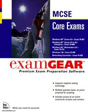 Cover of: McSe Core Exams: Examgear : 70-067, 70-068, 70-073, 70-098, 70-058 (New Riders Exam Gear)